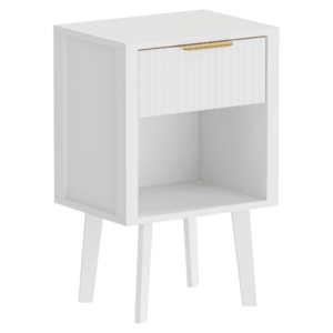 Éjjeliszekrény, fehér, TOBI kép