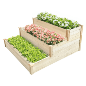 Moduláris magaságyás, barna, fa, SANYM kép