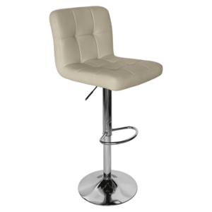 Bárszék, bézs műbőr/króm, KANDY 2 NEW kép