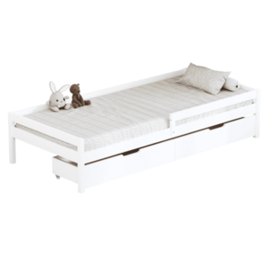 Ágy tárolóhellyel, 90x200, fehér, MIX NEW kép