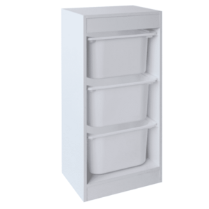 Polc tárolódobozokkal, fehér, DUVAN kép