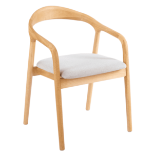 Szék, tömör fa, természetes/szürke, TOROL kép