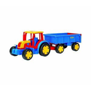 WADER Traktor pótkocsival, 102 cm, piros/kék/sárga 89066100 kép