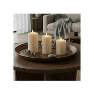 Estilo Home 3 darabos BRILLO LED gyertyaszett LED/3xAAA, krémszínű + távirányító 5905623254883 kép