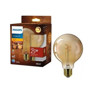LED dimmelhető vintage stílusú izzó Philips G95 E27/3, 1W/230V 1800K 872110304903200 kép