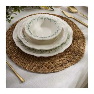 24 darabos porcelán étkészlet, fehér/zöld 520ZNO1105 kép