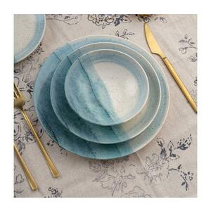24 darabos étkészlet kék/krémszínű/porcelán 387GRP1369 kép