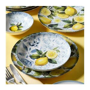 24 darabos porcelán étkészlet kék/sárga/zöld 387GRP1394 kép