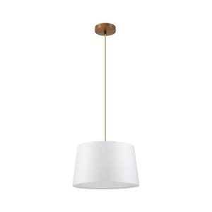 AIDA kábelre szerelhető függőlámpa 1xE27/60W/230V, átm. 35 cm, tölgy/barna/fehér LM kép