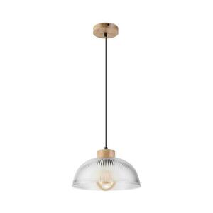 Zsinóros függőlámpa PIA 1xE27/60W/230V, átm. 30 cm, tölgy LM kép