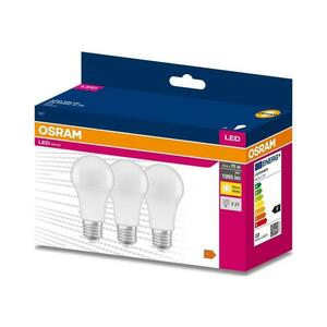 3 darabos Osram A60 LED izzó szett (E27, 10 W, 230 V, 3000 K – meleg fehér) 4058075630338 kép