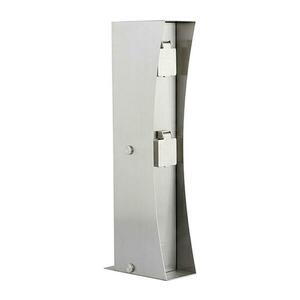 Kültéri konnektoros oszlop, 2x SCHUKO aljzat, 230V, IP44, matt króm 1179000009015 kép
