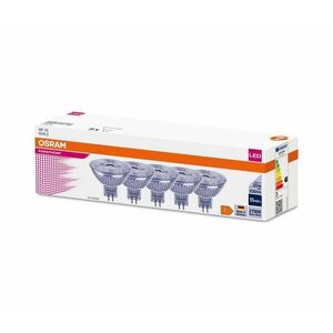 5 darabos LED izzó MR16 GU5, 3/2, 6W/12V 2700K 36° kép