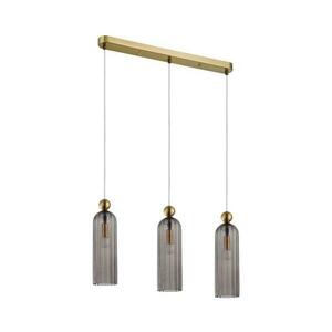Light Prestige PIEGA kábeles függőlámpa 3xE14/40W/230V, sárgaréz/füstös fekete LP kép