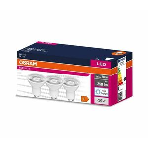Osram PAR16 GU10 LED izzó, 4, 5 W, 230 V, 6500 K, 60°, 3 darabos szett 4058075600157 kép
