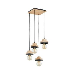 MIKO kábeles csillár 4xE27/15W/230V fekete/bézs 63412 kép