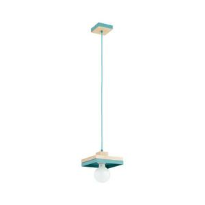 Kábeles függőlámpa MIKO 1xE27/15W/230V menta/bézs 61590 kép