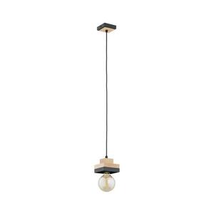 LARSO zsinóros csillár 1xE27/15W/230V fekete/bézs 61540 kép