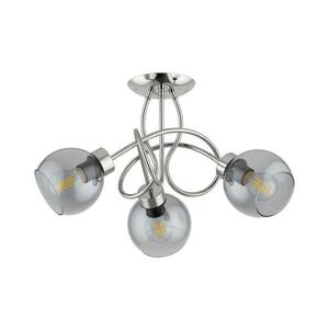 Felületre szerelhető csillár HOSSA 3xE27/15W/230V fényes króm/fekete/füstszínű 62609 kép