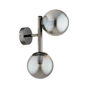 Fali lámpatest ERAL 2xE14/10W/230V fényes króm/fekete/füstszínű 91541 kép