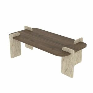 Dohányzóasztal 130x35x60cm, dió kép