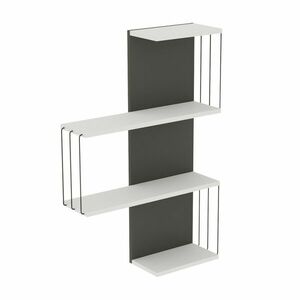 Falipolc 96x64x19cm, fehér-antracit kép