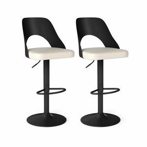 Modern bárszék 2db, fekete-fehér kép