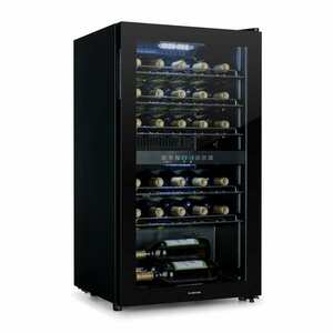 Klarstein Shiraz 29 Duo, borhűtő, 80 liter, 29 palack, 2 zóna, 5 - 22 °C, érintős, fekete kép