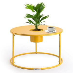 Blumfeldt Irvine, dohányzóasztal virágcserépel, 60 x 38, 5 cm (Ø x M), porszórt acél kép