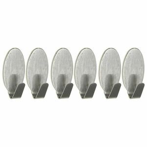 Horog fém ezüst 6 db ST0055A kép