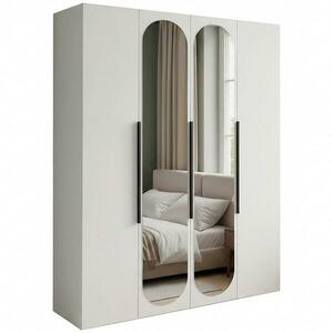 Szekrény Nicea 160 fehér + tükrök kép