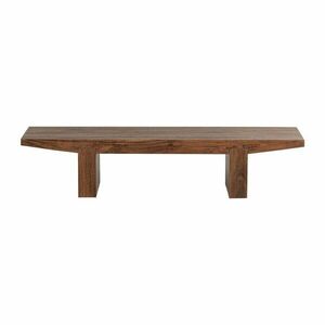 Sötét natúr színű akácfa dohányzóasztal 48x152 cm Eron – WOOOD kép