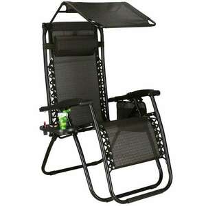 Springos kerti Napozószék tetővel, állítható, zéró gravitációs -... kép