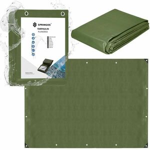 Takaróponyva, vízálló, zöld, 5x8m-es, UV védelem, 120g/m² kép