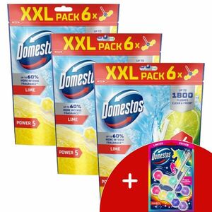 Domestos Power5 WC frissítő blokk Lime (18x50g) + AJándék Domesto... kép