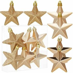 Springos Karácsonyfadíszek csillagok 6 db. kép