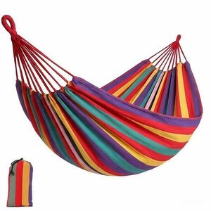 Pepita kétszemélyes Függőágy 160x220 cm 300 kg teherbírás - piros-sárga kép