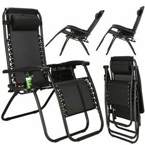 Springos kerti Napozószék fejtámlával, állítható, zéró gravitáció... kép