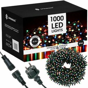 Springos karácsonyfa fények 1000 led kép
