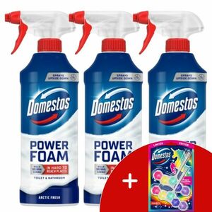 Domestos Power Hab spray Arctic Fresh 3x435ml + AJándék Domestos... kép