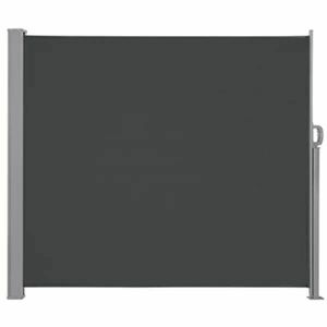 Sötétszürke oldalárnyékoló terasz paraván, feltekerhető, 160×300 cm kép