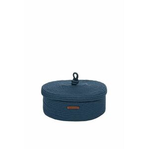 Fonott pamutkosár, fedeles, 25 cm, Kék - FRAU - Butopêa kép