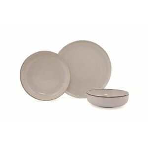 Porcelán étkészlet, 12 db-os, bézs - MING - Butopêa kép
