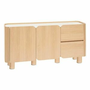 Komód 160, 5 cm, 2 ajtó - 2 fiók, fa, márvány mintás - CUBO - Butopêa kép