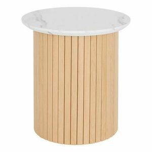 Lerakóasztal, kerek, márványmintás, fa - CUBO - Butopêa kép