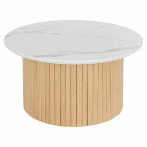 Dohányzóasztal, kerek, márványmintás, fa - CUBO - Butopêa kép