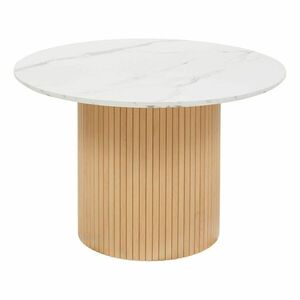 Étkezőasztal, 110 cm kerek, márványmintás, fa - CUBO - Butopêa kép
