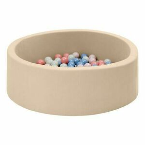 Labdamedence, 100 színes labdával, tartózsákkal, bézs - BOUBOULES - Butopêa kép