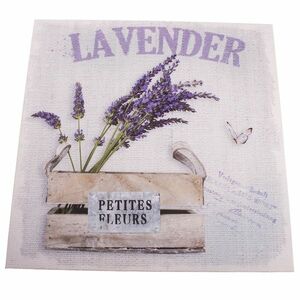 Petites Fleurs vászonkép levendulával, 40 x 40 cm kép