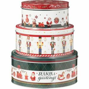 3 darabos Seasons Greetings karácsonyi fémdobozszett kép